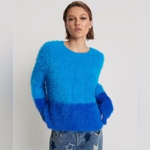 Women One Teaspoon Knitwear | FLUFFY COLOUR BLOCKED OVERSIZED SWEATER Size S